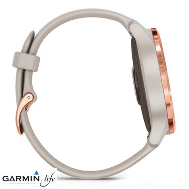 Смарт-годинник Garmin Venu Rose Gold Stainless Steel Bezel w. Light Sand and Silicone B