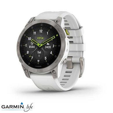 Смарт-годинник Garmin Epix (Gen 2) Sapphire - White Titanium