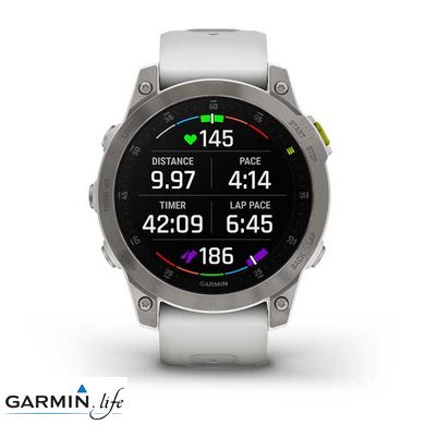 Смарт-годинник Garmin Epix (Gen 2) Sapphire - White Titanium