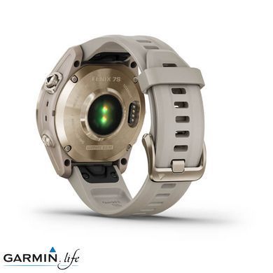 Смарт-часы Garmin Fenix 7S Sapphire Solar C. Gold Titanium w. Light Sand Band