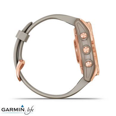 Смарт-годинник Garmin Fenix 7S Solar Rose Gold with Light Sand Band