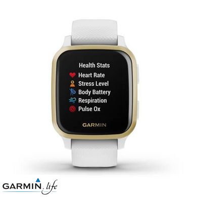 Смарт-годинник Garmin Venu Sq White/Light Gold