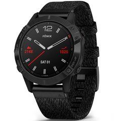 Спортивные часы Garmin Fenix 6 Sapphire Black DLC with Heathered Black Nylon Band 010-02158-17