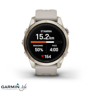 Смарт-годинник Garmin Epix Pro Gen 2 Sapphire 42mm Soft Gold w. Light S. Band