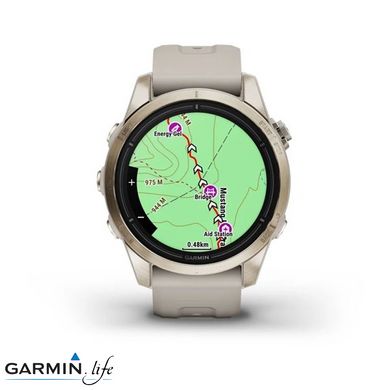 Смарт-годинник Garmin Epix Pro Gen 2 Sapphire 42mm Soft Gold w. Light S. Band