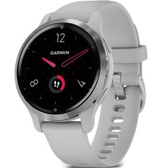 Смарт-годинник Garmin Venu 2S Silver Stainless Steel Bezel with Mist Gray Case and Silicone Band