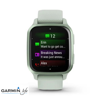 Смарт-часы Garmin Venu Sq 2 Metallic Mint Aluminum Bezel with Cool Mint Case and Silicone Band