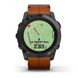 Смарт-годинник Garmin Epix Pro Gen 2 Sapphire 51mm Carbon G. DLC Tit. with Chestnut L. Band