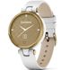 Спортивний годинник Garmin Lily Light Gold Bezel with White Case and Italian Leather Band 010-02384-B3