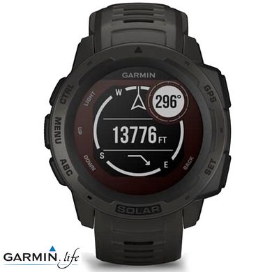 Смарт-годинник Garmin Instinct Solar Graphite