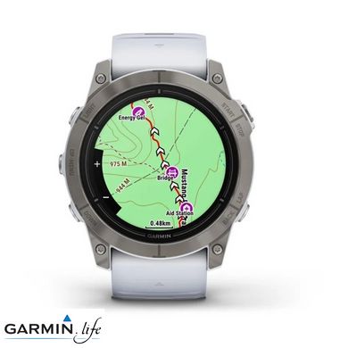 Смарт-годинник Garmin Epix Pro Gen 2 Sapphire 51mm Titanium w. Whitestone Band