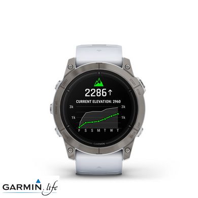 Смарт-годинник Garmin Epix Pro Gen 2 Sapphire 51mm Titanium w. Whitestone Band