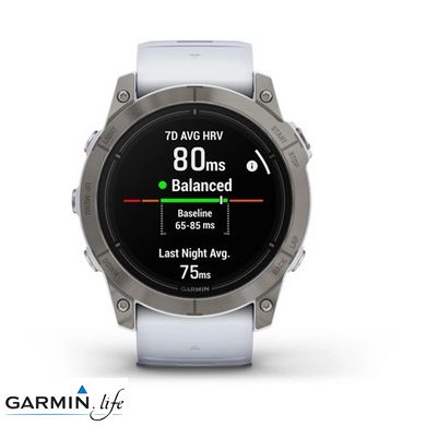 Смарт-годинник Garmin Epix Pro Gen 2 Sapphire 51mm Titanium w. Whitestone Band