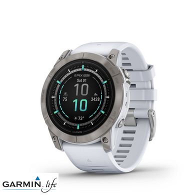 Смарт-годинник Garmin Epix Pro Gen 2 Sapphire 51mm Titanium w. Whitestone Band