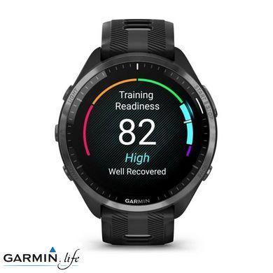 Смарт-часы Garmin Forerunner 965 Carbon Gray Titanium Bezel w. Blk Case and Blk/Powder Gray S. Band