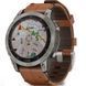 Смарт-годинник Garmin Fenix 7 Sapphire Solar Titanium with Chestnut Leather Band