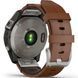 Смарт-годинник Garmin Fenix 7 Sapphire Solar Titanium with Chestnut Leather Band