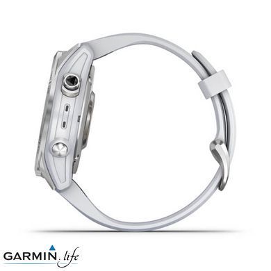 Смарт-годинник Garmin Fenix 7S Silver with Whitestone Band