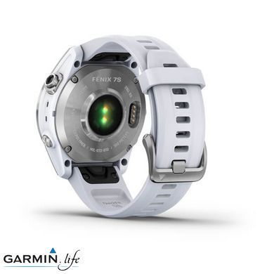 Смарт-годинник Garmin Fenix 7S Silver with Whitestone Band