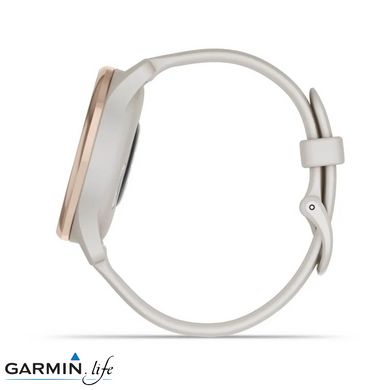 Смарт-годинник Garmin Vivomove Trend Peach Gold S. Steel Bezel w. Ivory Case and S. Band