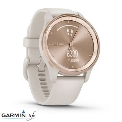 Смарт-годинник Garmin Vivomove Trend Peach Gold S. Steel Bezel w. Ivory Case and S. Band