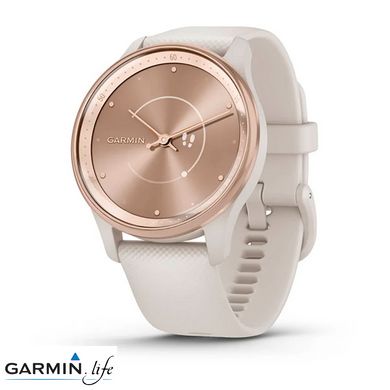 Смарт-годинник Garmin Vivomove Trend Peach Gold S. Steel Bezel w. Ivory Case and S. Band