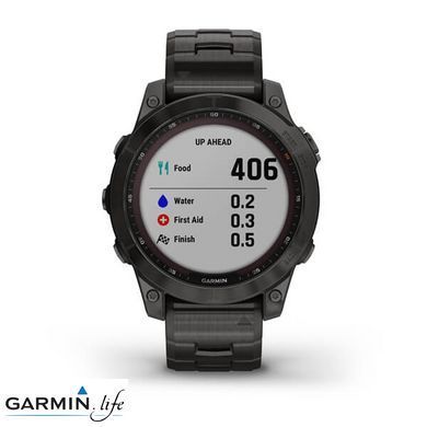 Смарт-часы Garmin Fenix 7 Sapphire Solar C. Grey DLC Titanium w. Carbon Grey DLC V. Titanium Band