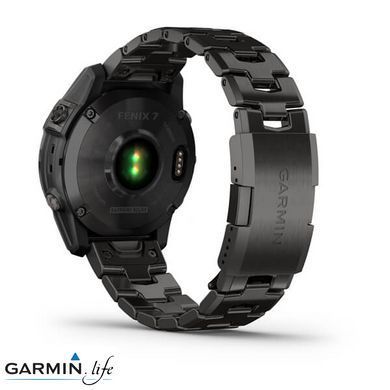Смарт-часы Garmin Fenix 7 Sapphire Solar C. Grey DLC Titanium w. Carbon Grey DLC V. Titanium Band