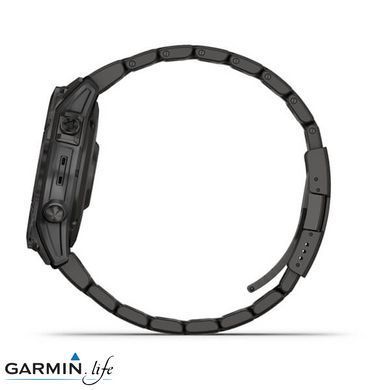 Смарт-часы Garmin Fenix 7 Sapphire Solar C. Grey DLC Titanium w. Carbon Grey DLC V. Titanium Band