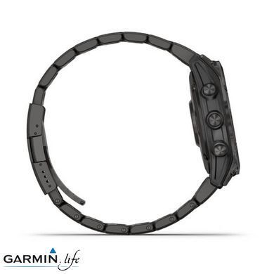 Смарт-часы Garmin Fenix 7 Sapphire Solar C. Grey DLC Titanium w. Carbon Grey DLC V. Titanium Band