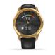 Смарт-годинник Garmin vivomove Luxe Pure Gold-Black Leather