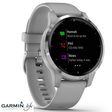 Смарт-годинник Garmin vivoactive 4S Powder Gray/Silver 010-02172-03