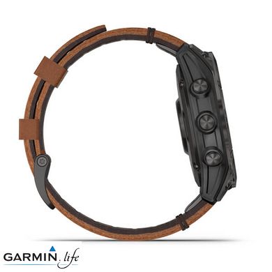 Смарт-годинник Garmin Epix (Gen 2) Sapphire - B. Titanium w. Chestnut L. Band