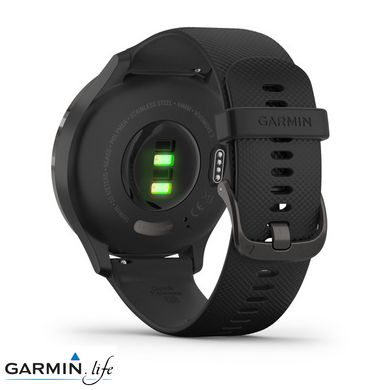 Смарт-годинник Garmin Vivomove 3 Slate Stainless Steel Bezel w. Black and Silicone B.