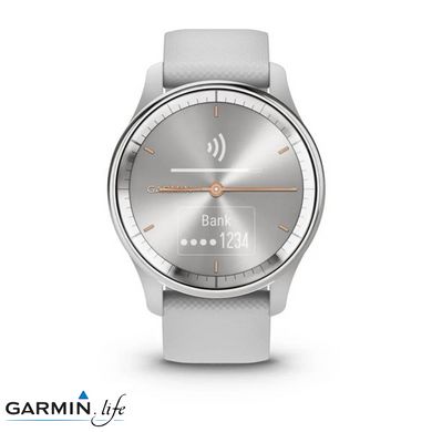 Смарт-годинник Garmin Vivomove Trend Silver S. Steel Bezel w. Mist Gray Case and S. Band