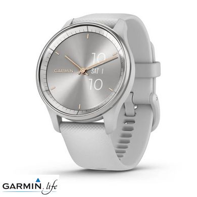 Смарт-годинник Garmin Vivomove Trend Silver S. Steel Bezel w. Mist Gray Case and S. Band