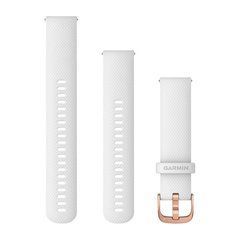 Ремінець Garmin Silicone 20 mm білий з рожево-золотистою фурнітурою