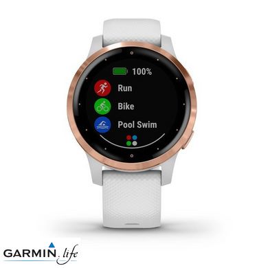 Смарт-годинник Garmin vivoactive 4S White/Rose Gold 010-02172-23