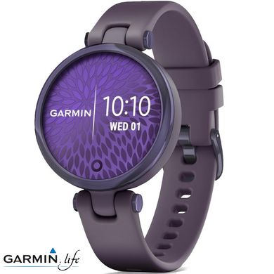 Спортивний годинник Garmin Lily Midnight Orchid Bezel with Deep Orchid Case and Silicone Band