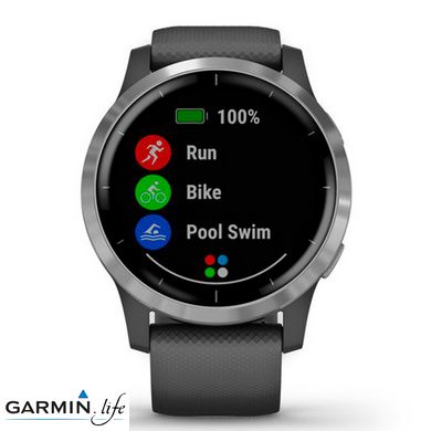 Смарт-годинник Garmin vivoactive 4 Shadow Gray/Silver 010-02174-03