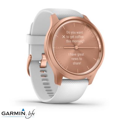 Смарт-годинник Garmin vivomove Style Rose Gold-White Silicone