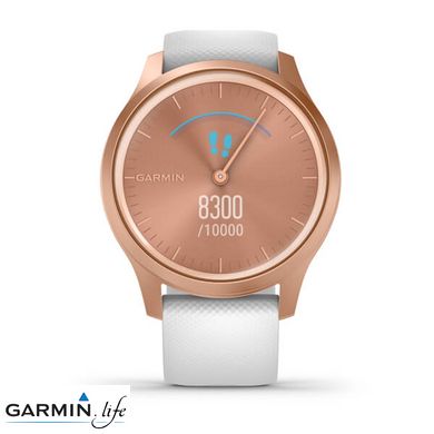 Смарт-годинник Garmin vivomove Style Rose Gold-White Silicone