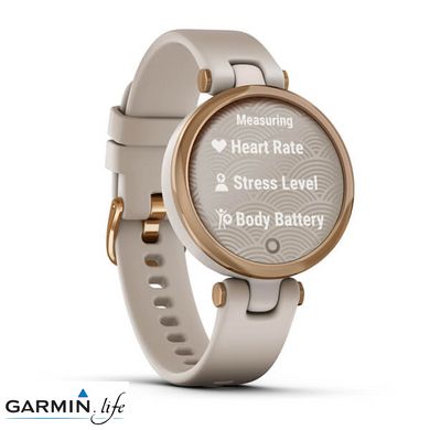 Спортивний годинник Garmin Lily Rose Gold Bezel with Light Sand Case and Silicone Band