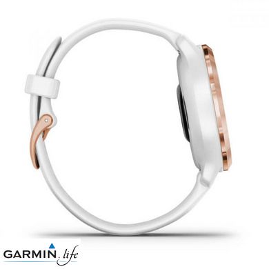 Смарт-годинник Garmin Venu 2S Rose Gold Bezel with White Case and Silicone Band