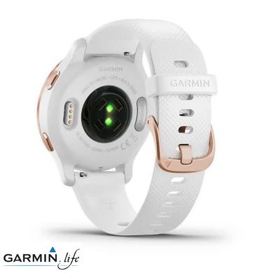 Смарт-годинник Garmin Venu 2S Rose Gold Bezel with White Case and Silicone Band