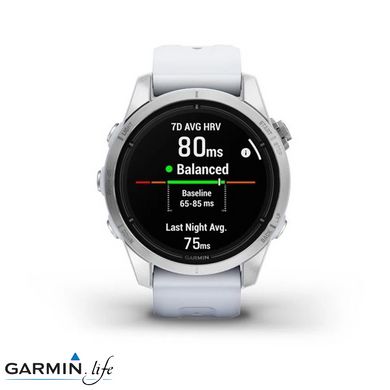 Смарт-годинник Garmin Epix Pro Gen 2 42mm Silver w. Whitestone Band