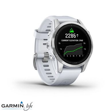 Смарт-годинник Garmin Epix Pro Gen 2 42mm Silver w. Whitestone Band