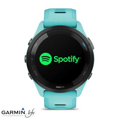 Смарт-годинник Garmin Forerunner 265 Black Bezel w. Aqua Case and Aqua/Black Silicone Band