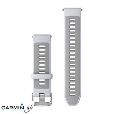 Ремінець Garmin для Forerunner 965 Whitestone/Powder Gray with Silver Hardware 22mm