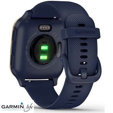 Смарт-годинник Garmin Venu Sq Music Edition Navy/Gold